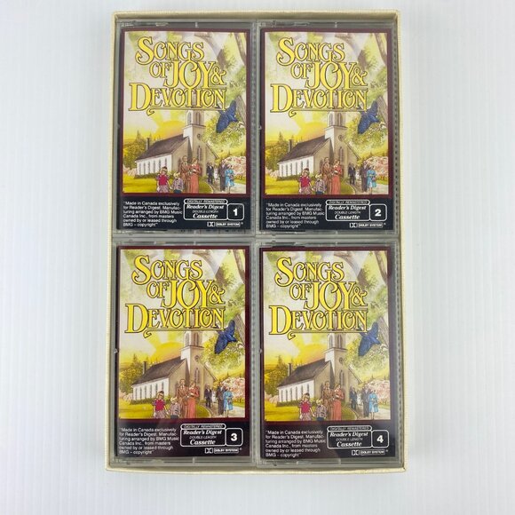 Readers Digest Vintage Cassette Tapes Songs of Joy and Devotion Boxed Set of 4 - Picture 2 of 10